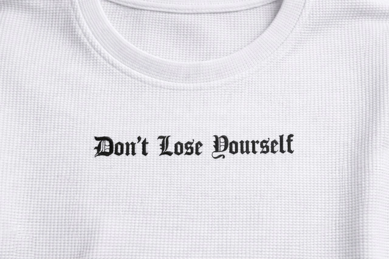 Erkek Wafıl Kumaş Tişört Regular Kalıp Bisiklet Yaka Baskılı Günlük Basic T-Shirt - Beyaz