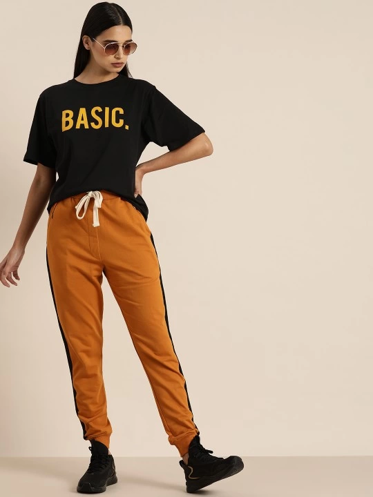 Baskılı Kadın Kısa kol T-shirt - Siyah