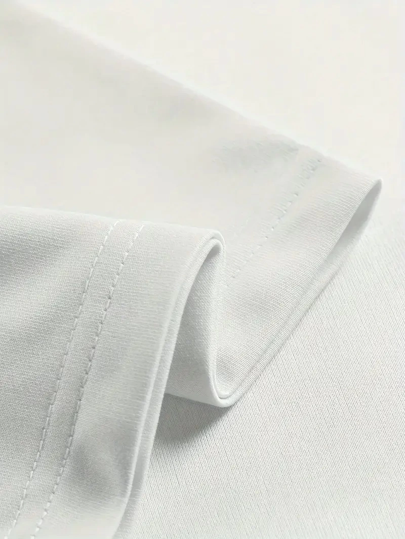 Erkek Baskılı Tişort Bisiklet Yaka Kısa kol t-shirt - Beyaz