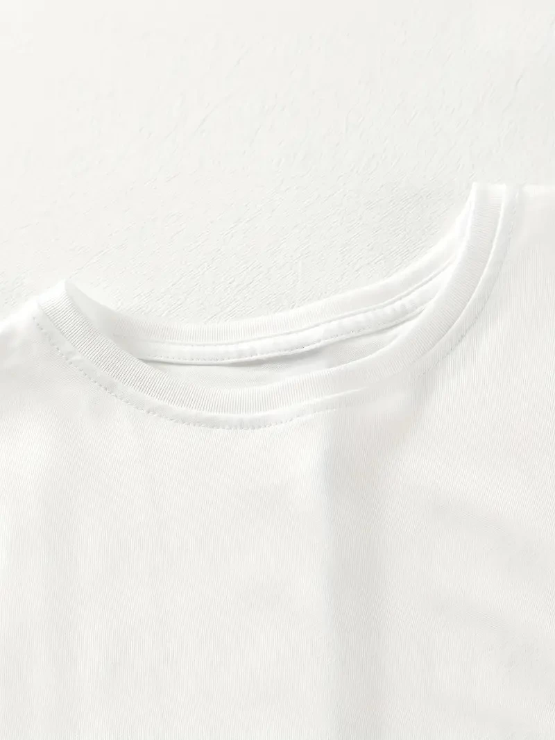 Kadın Gülücük Baskılı Tişort Kısa Kol Bisiklet Yaka Ovarsize T-Shirt - Beyaz