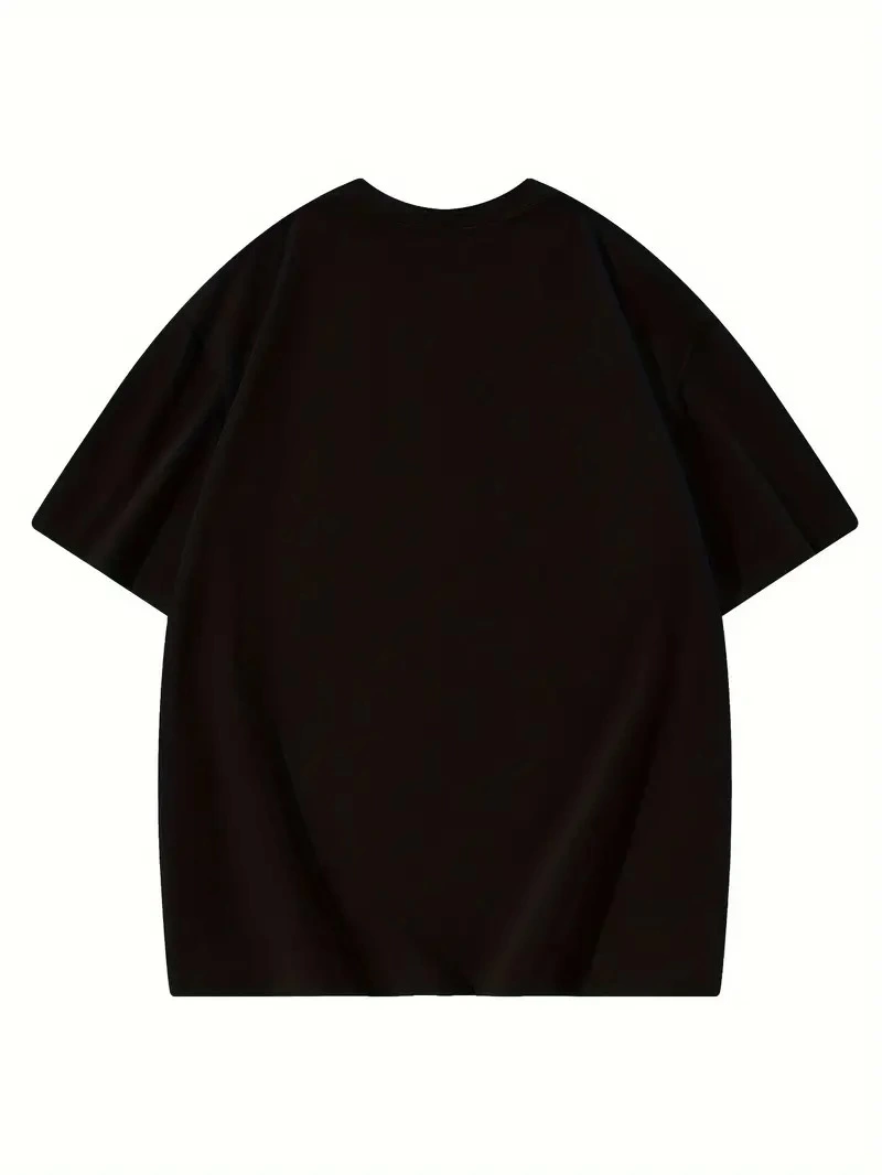 Kadın Thousand Baskılı Oversize Bisiklet Yaka T-shirt - Siyah
