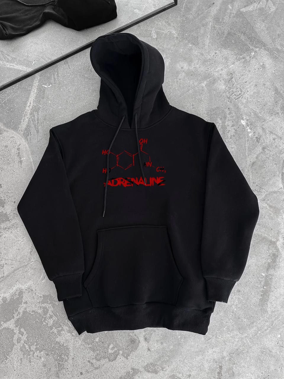 Kadın 3 iplik Kışlık Pamuklu Kapüşonlu SweatShirt - Siyah