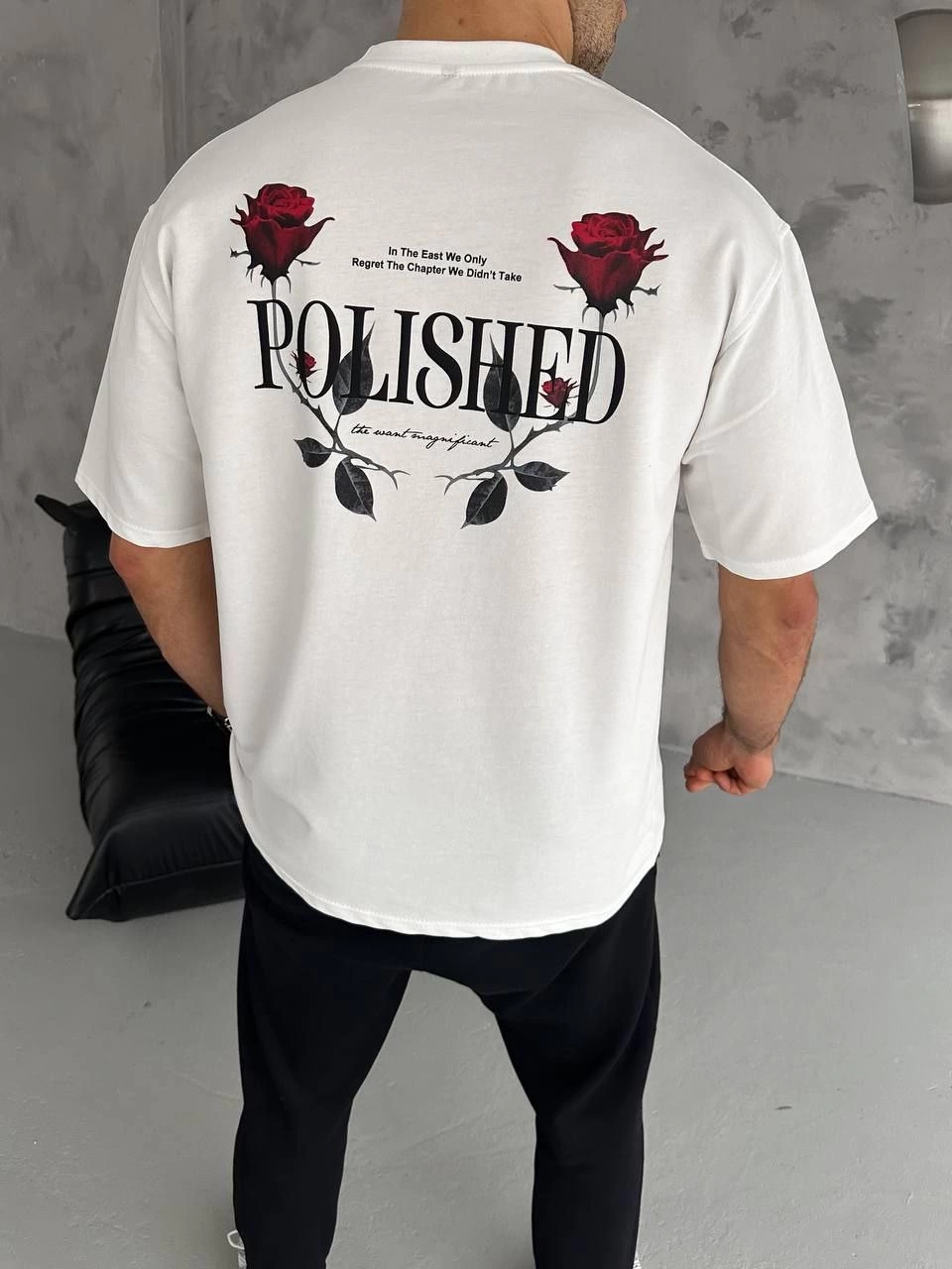 ERKEK Bisiklet Yaka Baskılı Kısa kol T-Shirt - Beyaz