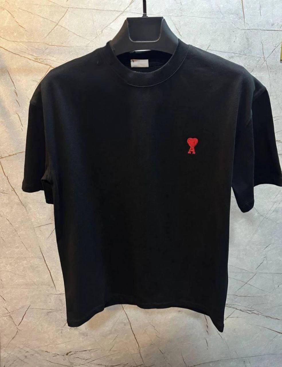 ERKEK Bisiklet Yaka Baskılı Oversize Kısa Kol T-Shirt - Siyah