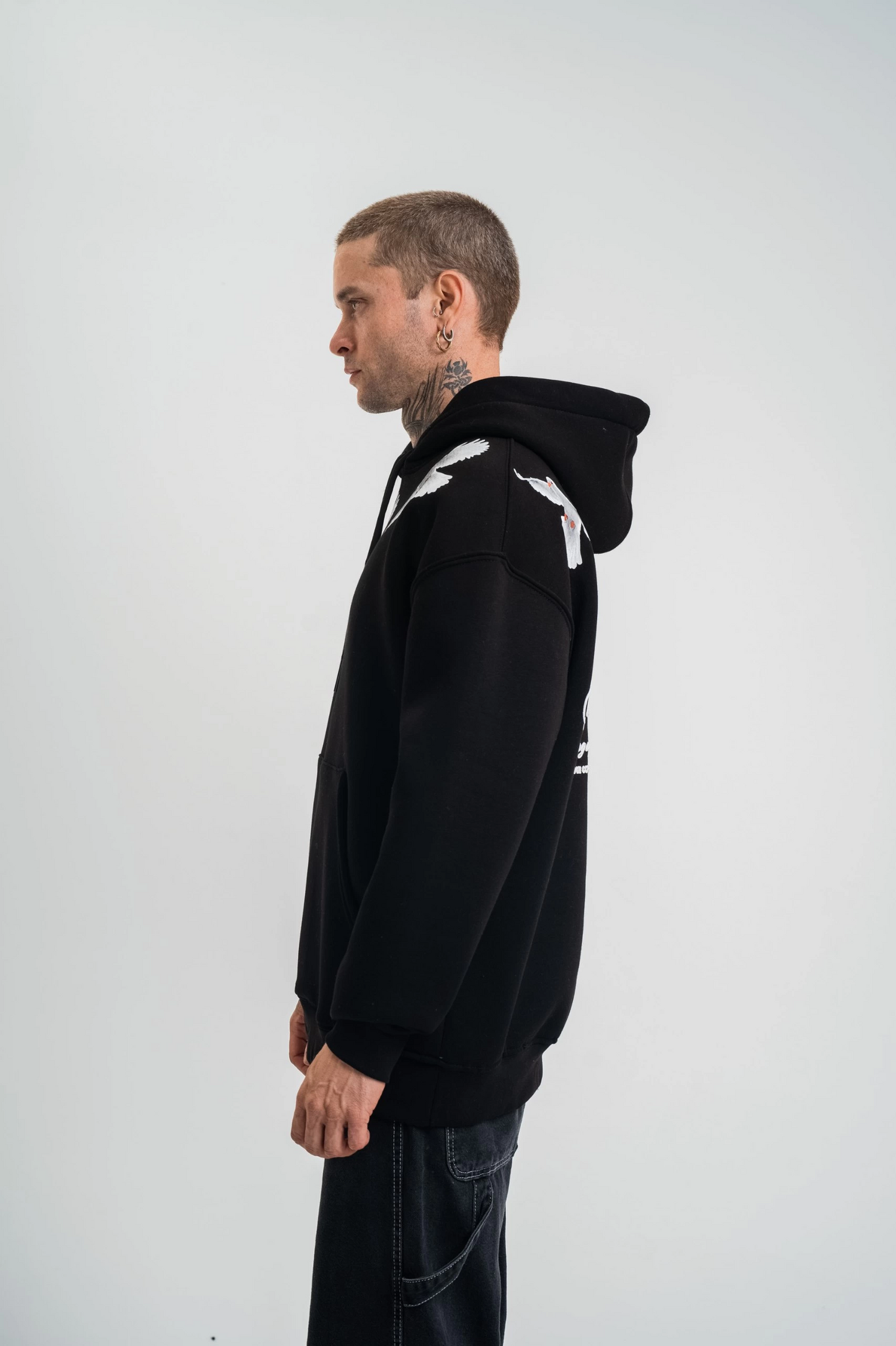 ERKEK Uzun Kol Bisiklet Yaka Yıkamalı SweatShirt - Siyah