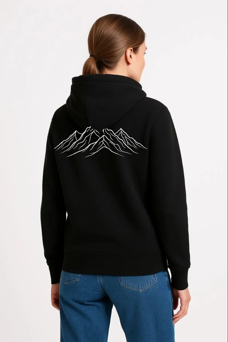 Kadın Nihilist Penguen Özel Tasarım Oversize Kapüşonlu Sweatshirt - Siyah