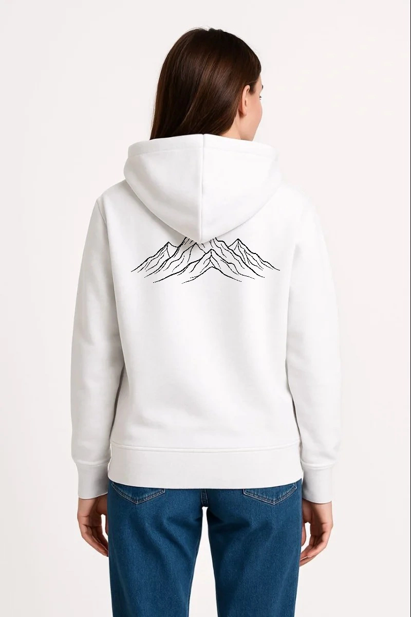 Kadın Nihilist Penguen Özel Tasarım Oversize Kapüşonlu Sweatshirt - Beyaz