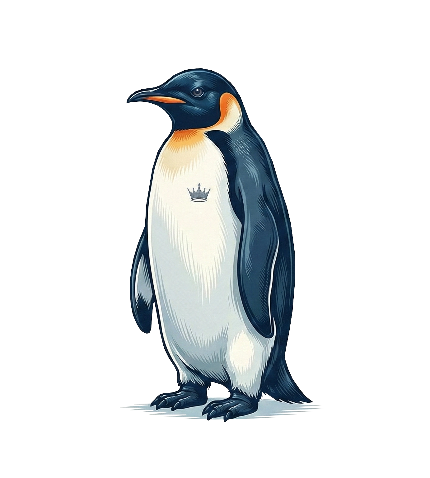 Kadın Oversize Tişört - Sırt Baskılı "Survivor Penguin" Temalı Felsefi Yazılı - Beyaz