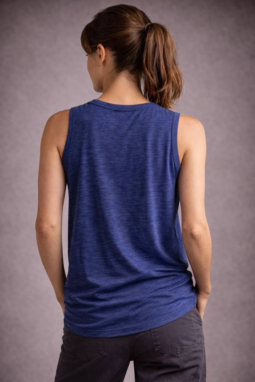 Kadın Flamlı Kumaş Sıfır Kolsuz Atlet Basic Spor Üst, Günlük ve Fitness Kullanımına Uygun - İndigo