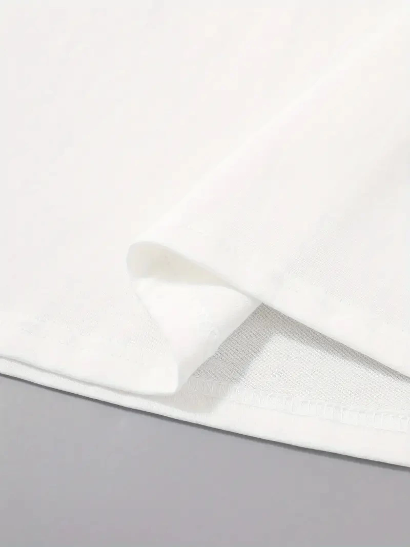 Erkek Palmiye Baskılı T-Shirt Kısa Kol Bisiklet Yaka Regular Fit Rahat Kalıp Tişört -  Beyaz