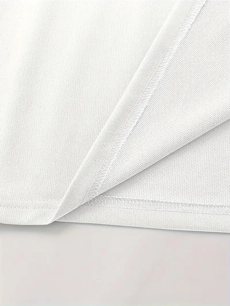 Erkek LB Baskılı Bisiklet Yaka Kısa Kol T-shirt - Beyaz