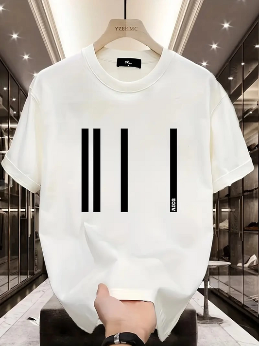 Kadın Baskılı Bisiklet Yaka Kısa kol Oversize T-shirt - Beyaz