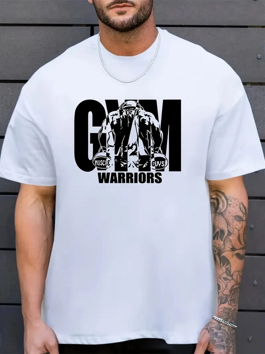 Erkek Baskılı Tişort Kısa Kol Bisiklet Yaka Regular fit Rahat kalıp T-Shirt -  Beyaz