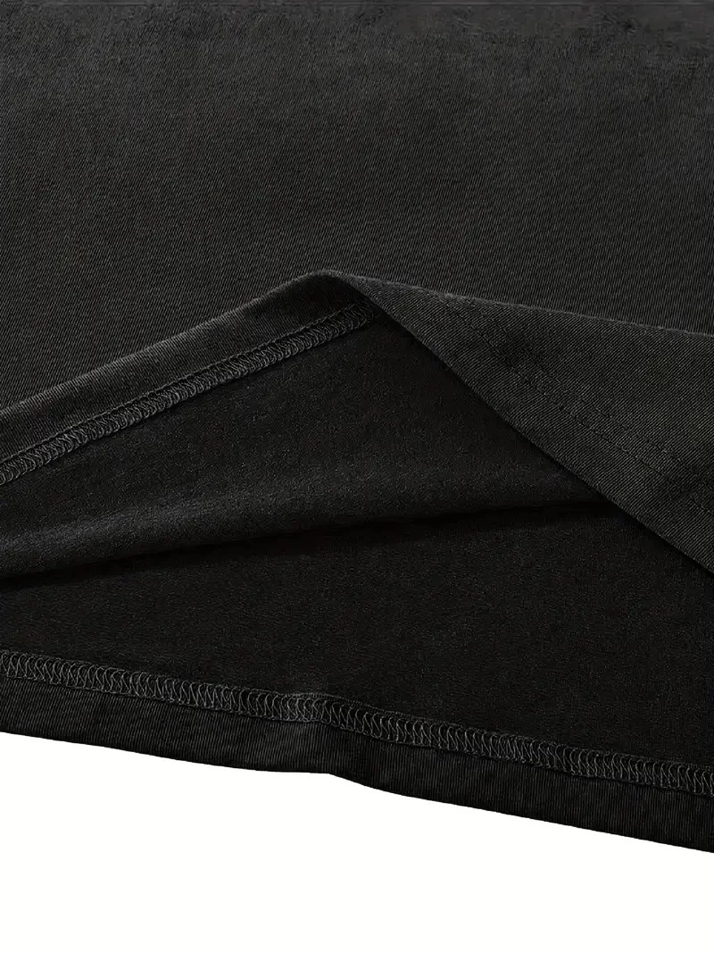 Kadın fiyonk baskılı oversize Kısa Kol t-shirt- Siyah