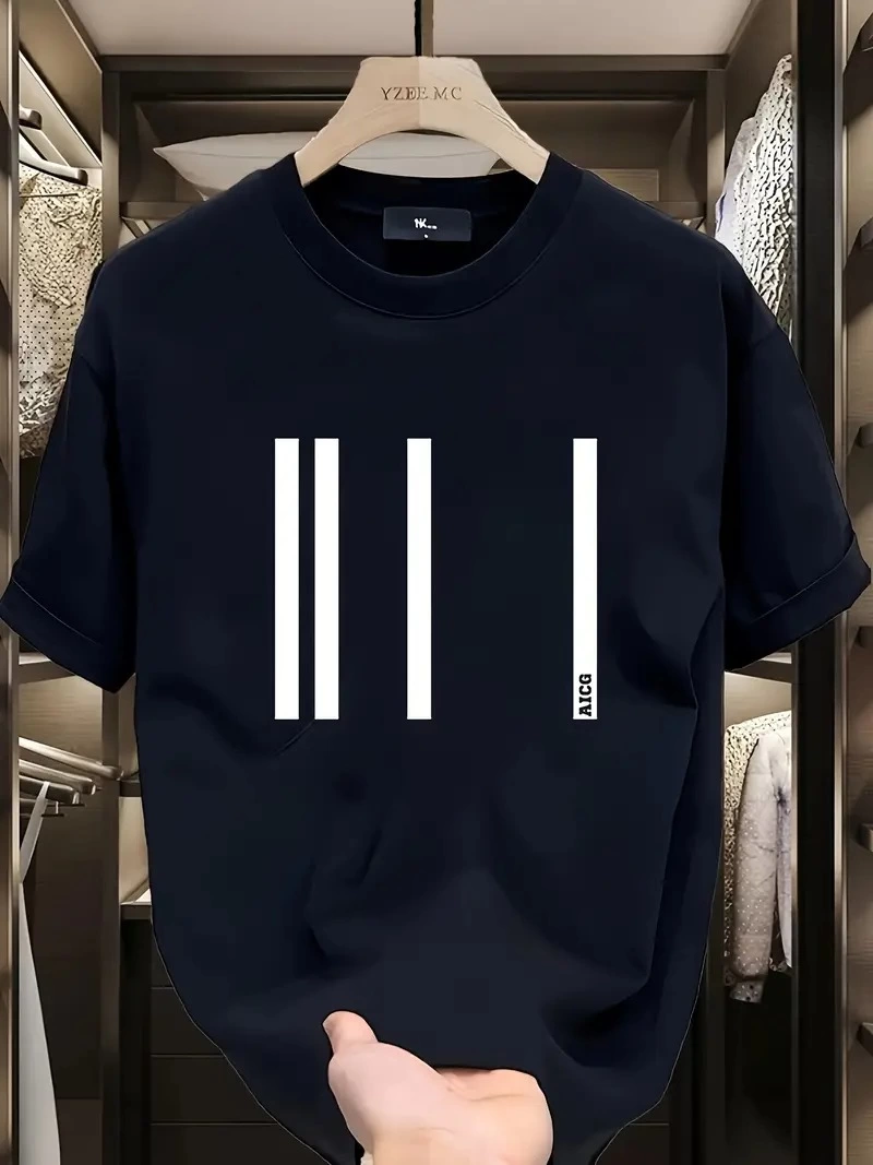 Kadın Baskılı Bisiklet Yaka Ovarsize Kısa kol T-shirt - Siyah