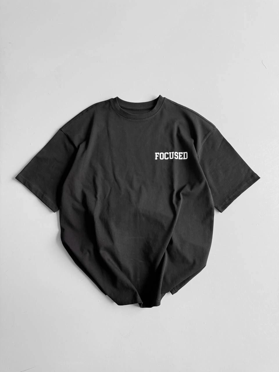 Erkek Penye Compack Baskılı Bisiklet Yaka Kısa Kol Yazlık T-shirt - Siyah