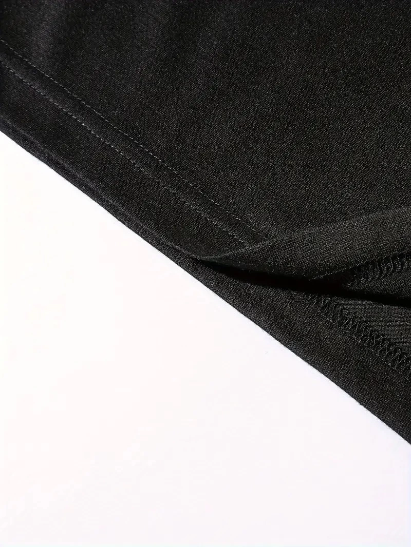Erkek Baskılı Tişort Kısa Kol Bisiklet Yaka Ovarsize T-Shirt -  Siyah