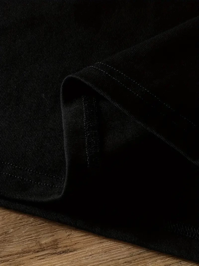 Kadın Penye Compack Tişort Ayı Baskılı Bisiklet Yaka Kısa Kol T-shirt - Siyah