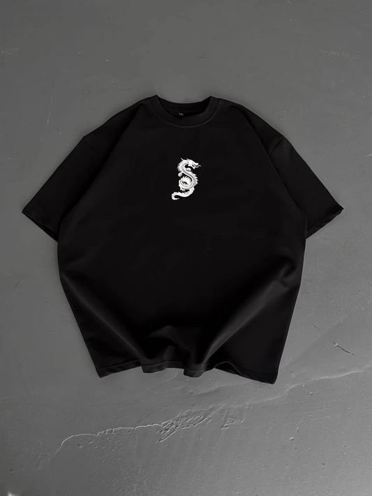 Erkek Baskılı T-Shirt Kısa Kol Bisiklet Yaka Regular Fit Rahat Kalıp Günlük Tişört - Siyah