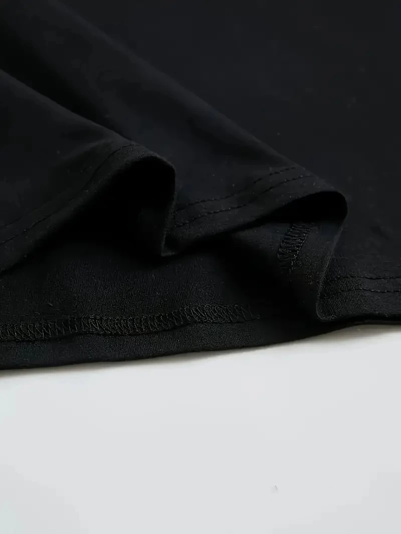 Kadın Büyük Boy Ayıcık Baskılı Bisiklet Kısa kol t-shirt - Siyah