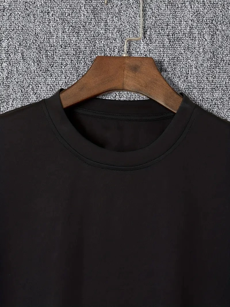 Erkek TRIED TO WARN YOU. Baskılı Bisiklet Yaka T-shirt - Siyah