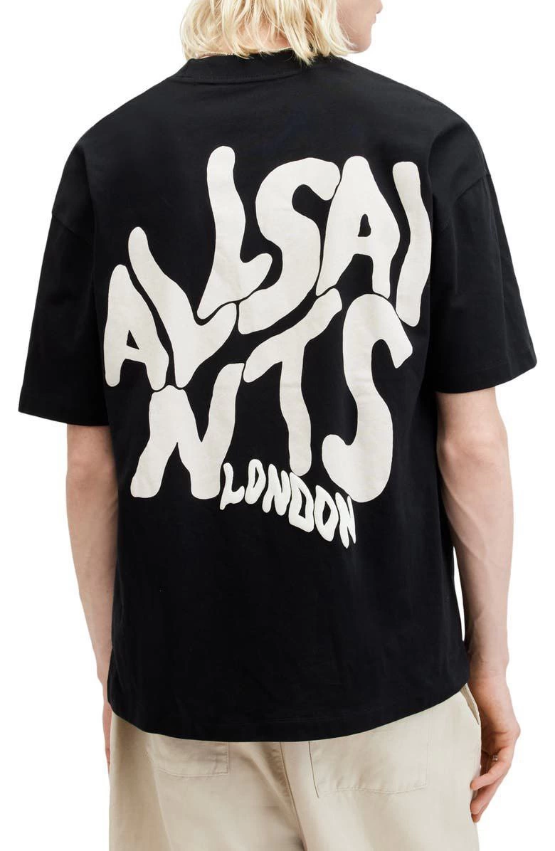 Erkek Baskılı Oversize Kısa kol  T-shirt - Siyah