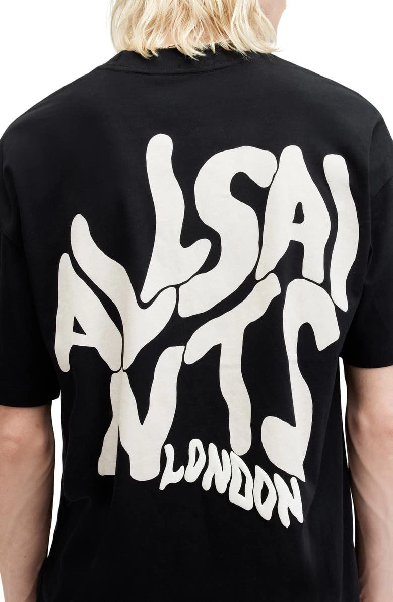 Erkek Baskılı Oversize Kısa kol  T-shirt - Siyah