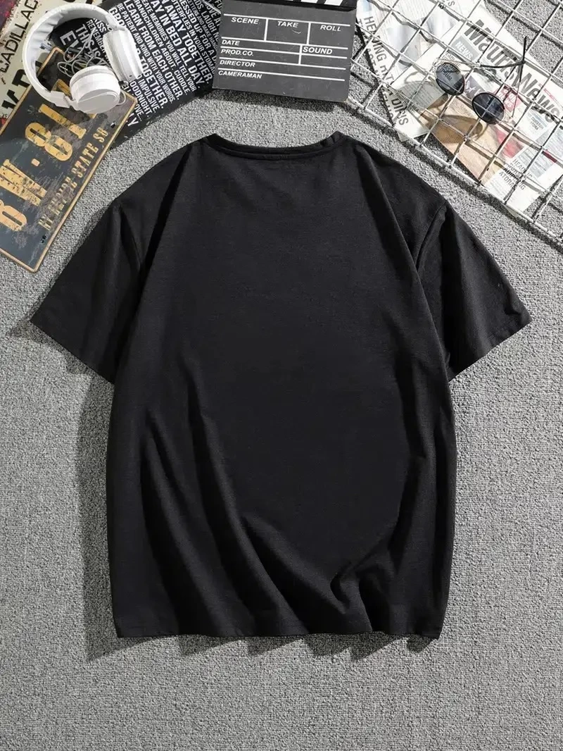 Erkek Dağ Grafikli Kısa kollu T-shirt - Siyah
