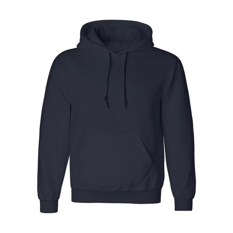 Erkek 3 İplik Pamuklu Kapüşonlu Cepli Oversize Hoodie Sweatshirt - Lacivert