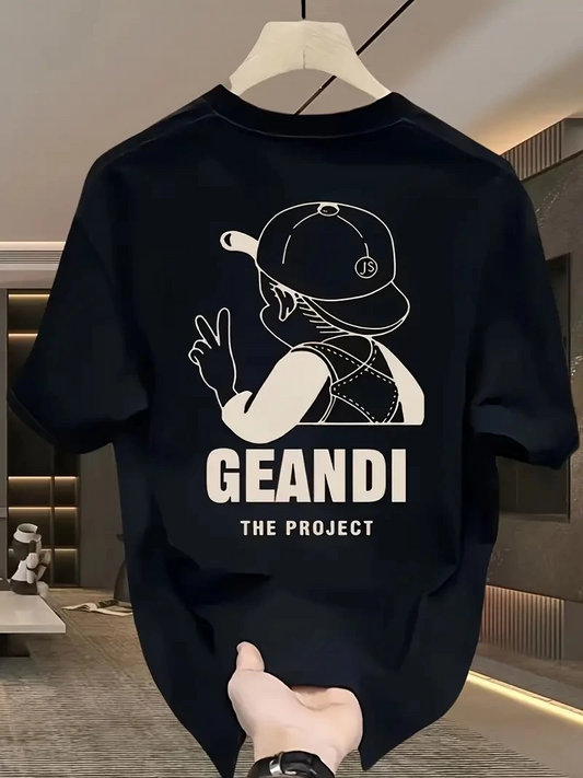 Kadın "GANDHI The Project" Baskılı Kısa Kollu tişort - Siyah