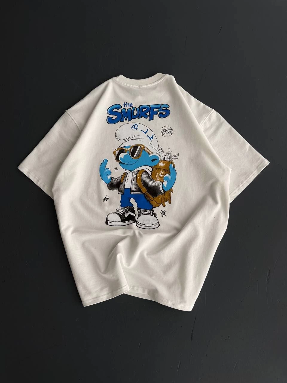 Erkek Baskılı T-Shirt Kısa Kol Bisiklet Yaka Regular Fit Rahat Kalıp Günlük Tişört - Beyaz