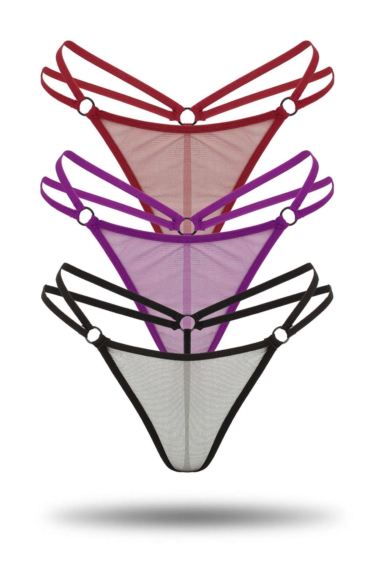 Özel Tasarım Tanga Külot 3&apos;lü Set - 1153.1364.