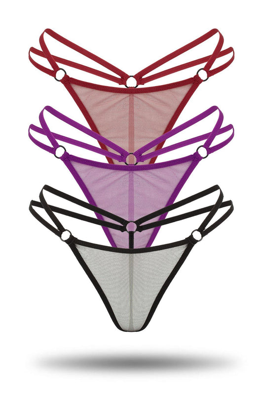 Özel Tasarım Tanga Külot 3&apos;lü Set - 1153.1364.