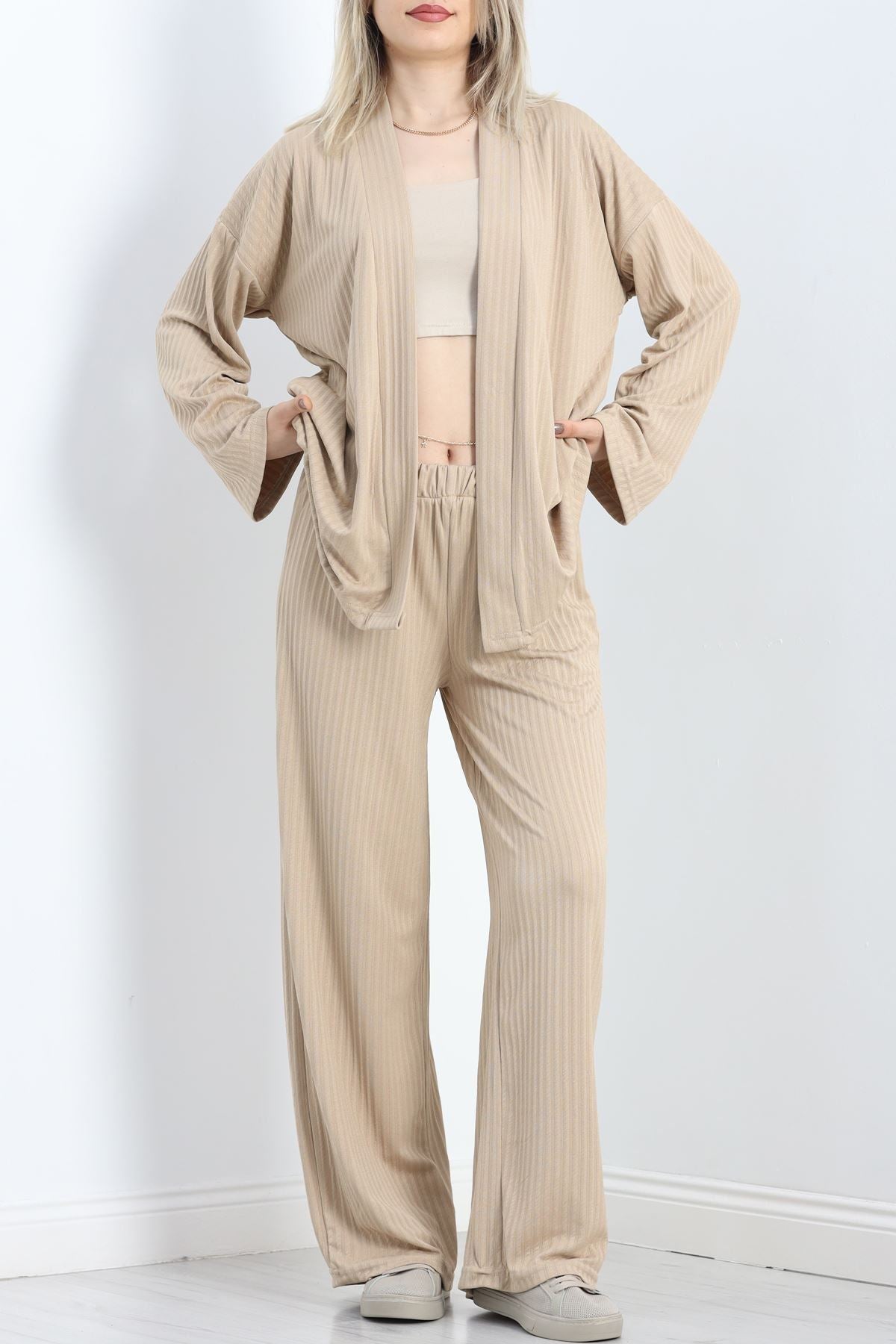 Palazzo Pantolon İkili Takım Bej - 25503.1874.