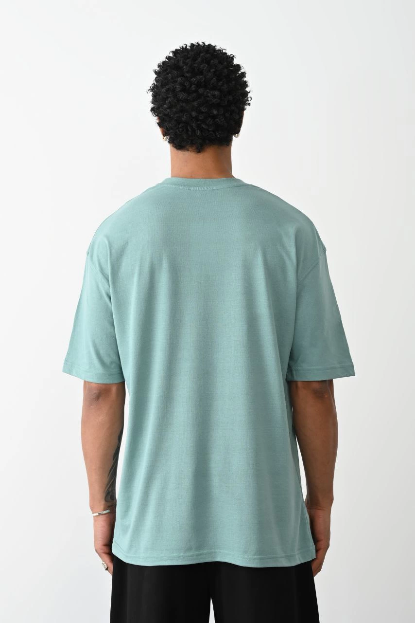 Erkek düz Basic Bisiklet Yaka Kısa kol T-Shirt - Açık Mavi