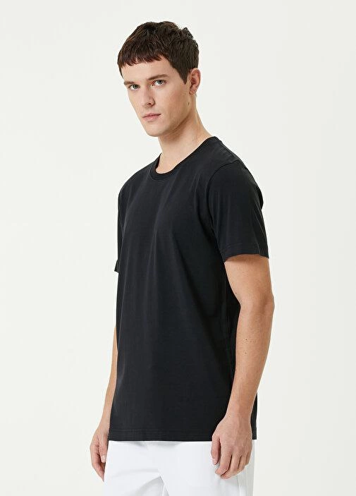 ERKEK Basic Bisiklet Yaka Regular Kısa kol  T-Shirt - Siyah