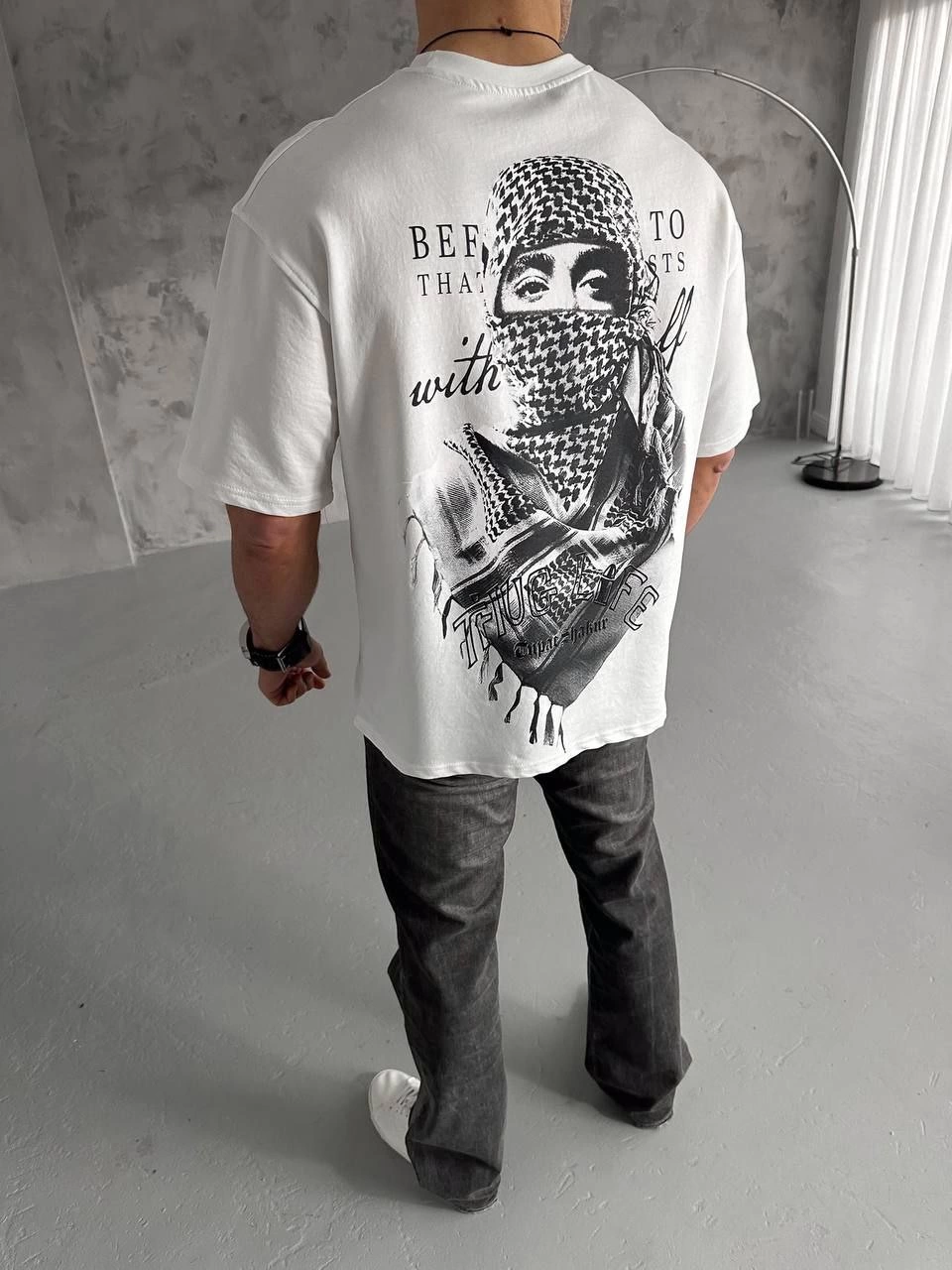 ERKEK Baskılı  Kısa kol T-Shirt - Beyaz