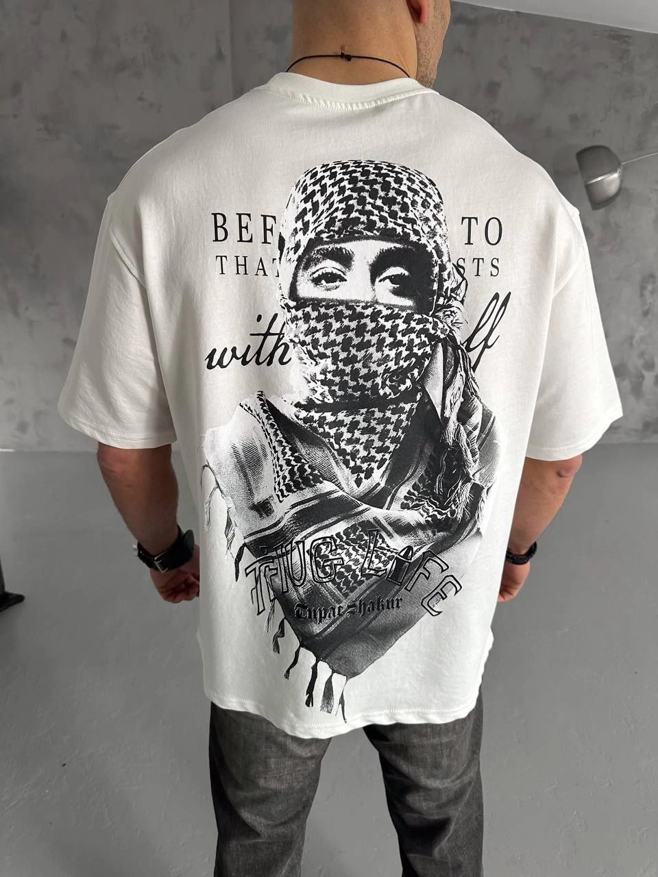 ERKEK Baskılı  Kısa kol T-Shirt - Beyaz