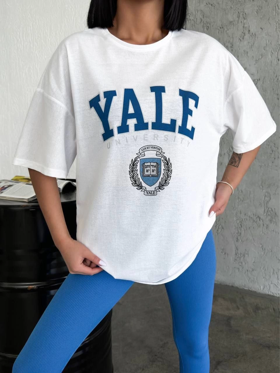 Kadın Baskılı T-Shirt Kısa Kol Bisiklet Yaka Regular Fit Rahat Kalıp Günlük Tişört - Beyaz