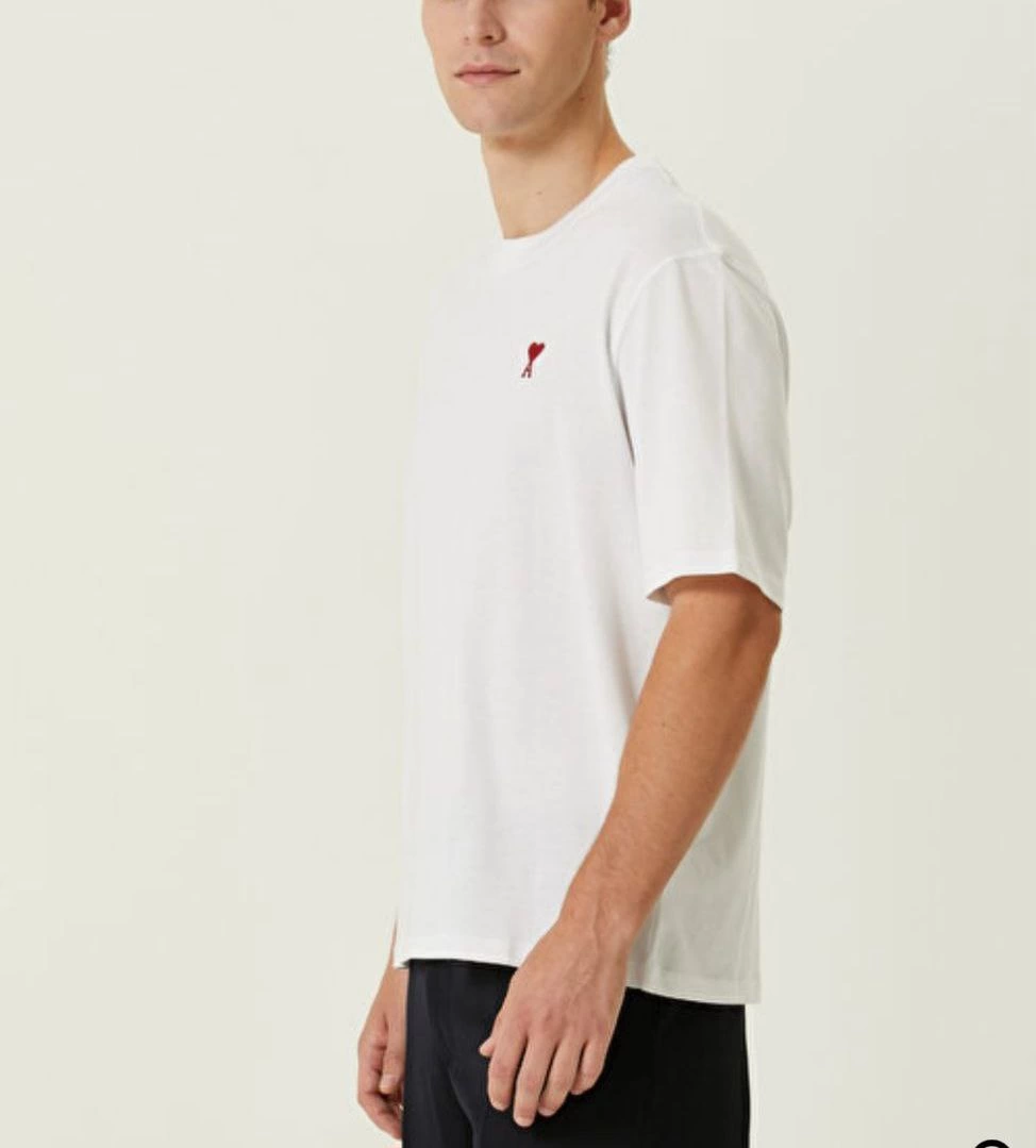 ERKEK Bisiklet Yaka Baskılı Oversize Kısa kol T-Shirt - Beyaz