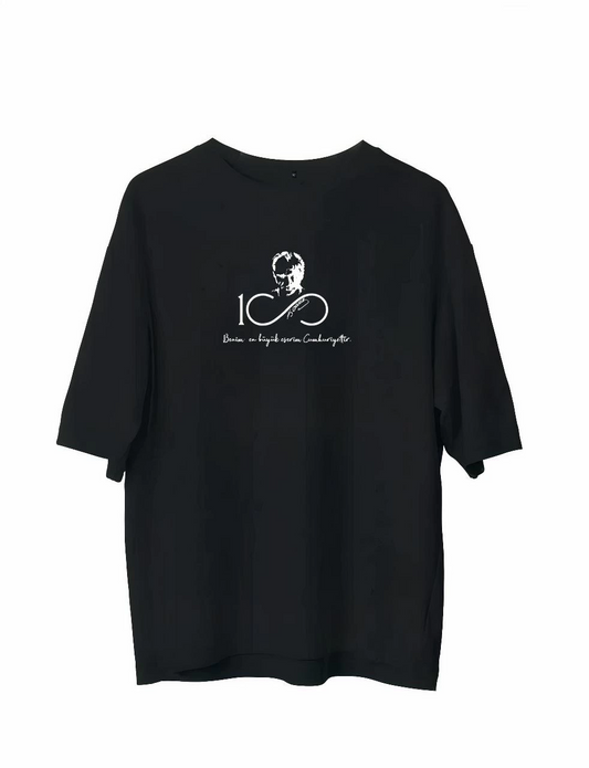 Erkek Baskılı T-Shirt Kısa Kol Bisiklet Yaka Regular Fit Rahat Kalıp Günlük Tişört - Siyah