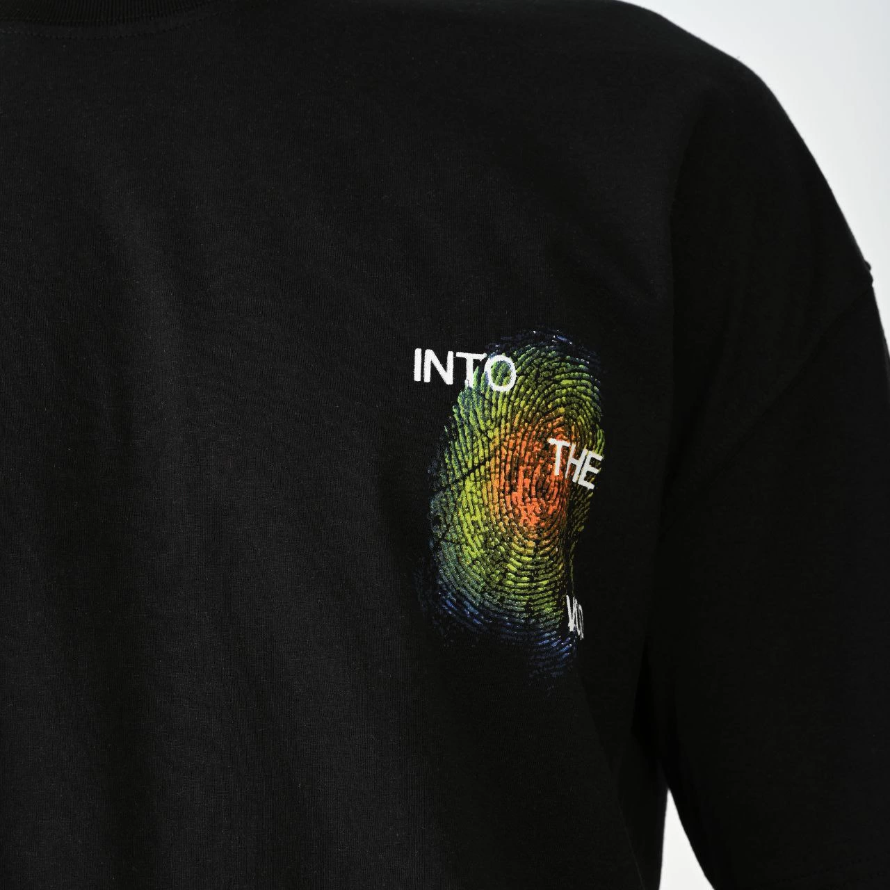 Erkek Baskılı T-Shirt Kısa Kol Bisiklet Yaka Regular Fit Rahat Kalıp Günlük Tişört - Siyah