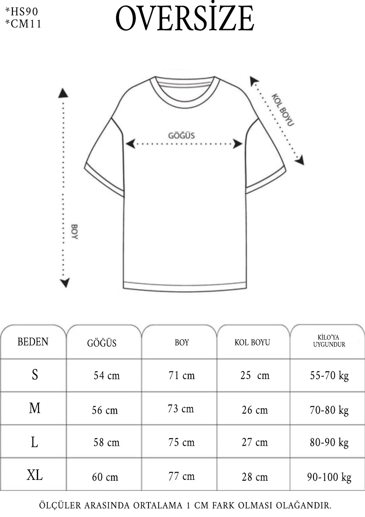 Kadın Baskılı Kısa kol Oversize T-Shirt - Beyaz
