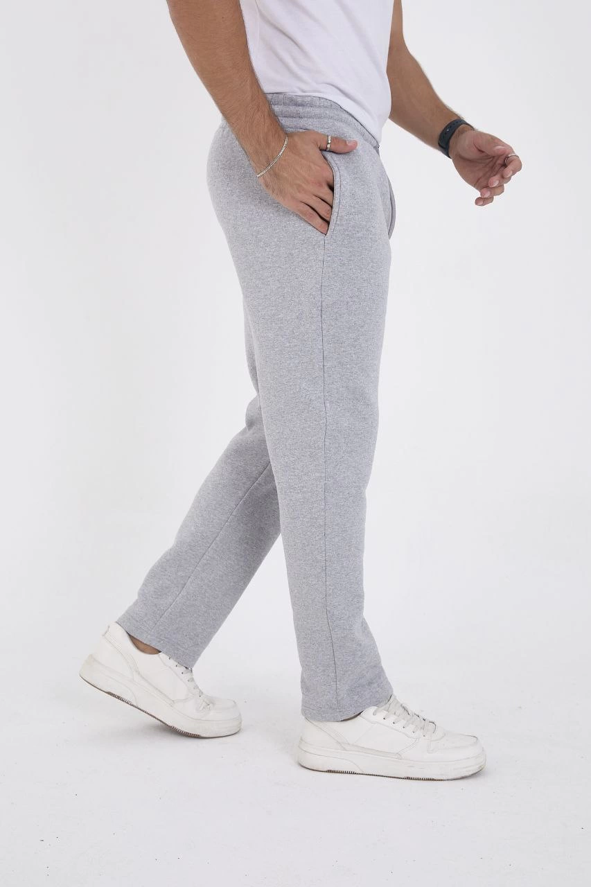 Erkek Üç İplik Basic Eşofman Pantolon - Gri